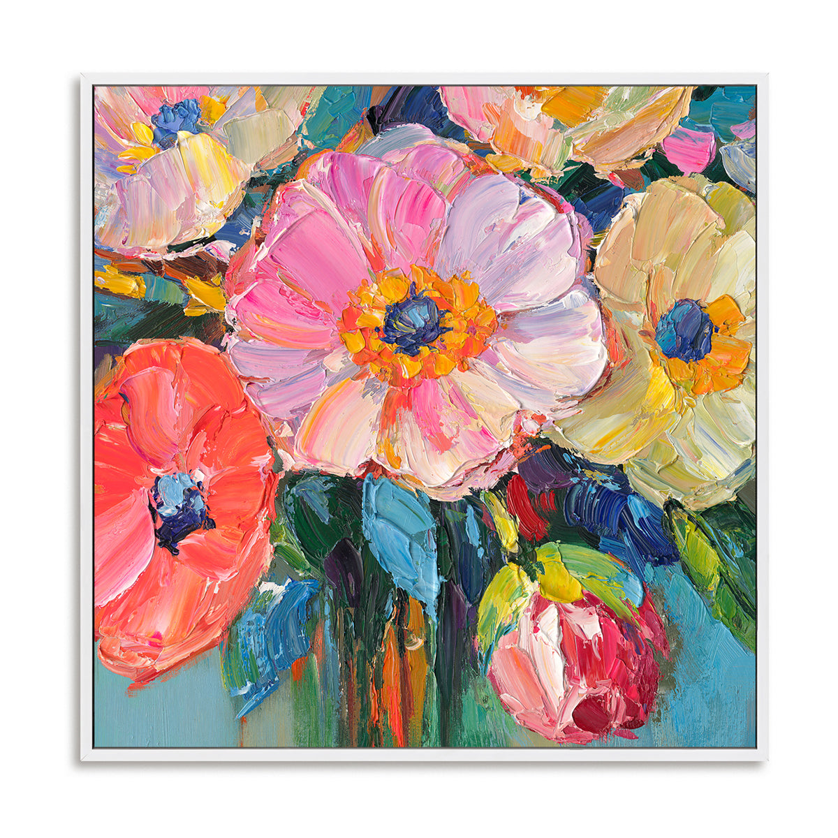 Vibrant Floral Oil Painting #P2853