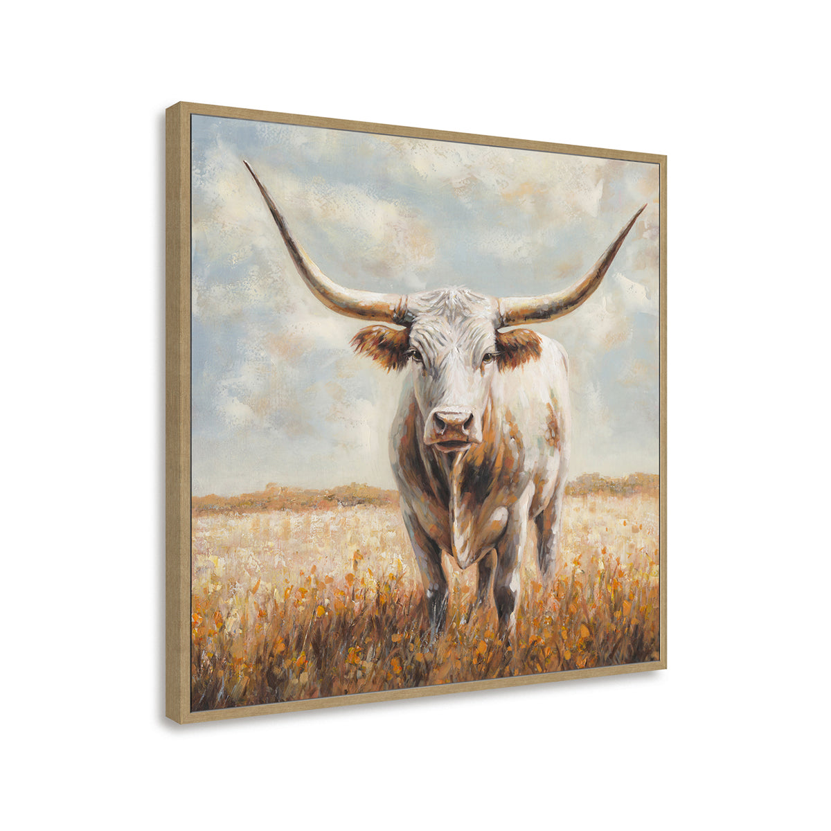 Longhorn Cow Oil Painting #P2861