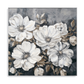 Moonlit Peonies Monochrome Floral Painting #P3501