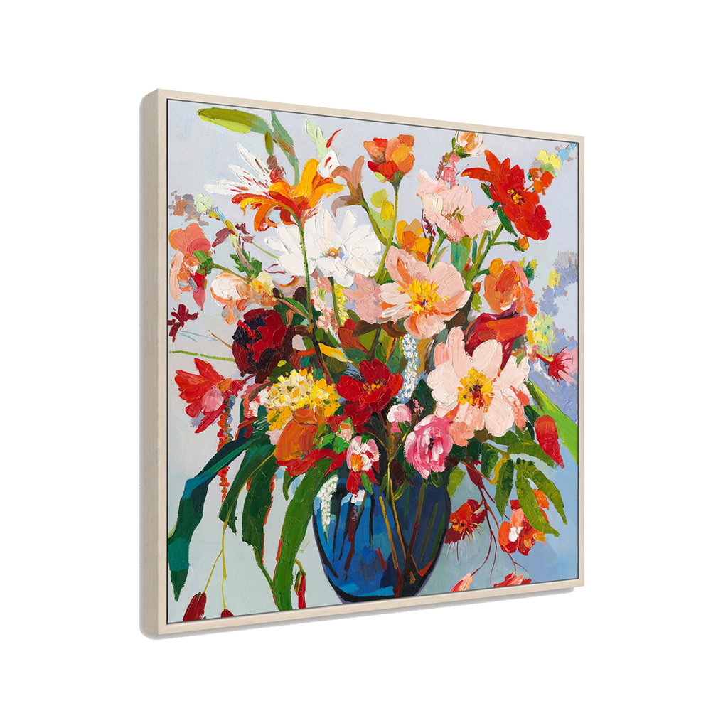 Vibrant Floral Bouquet Oil Painting #P4012