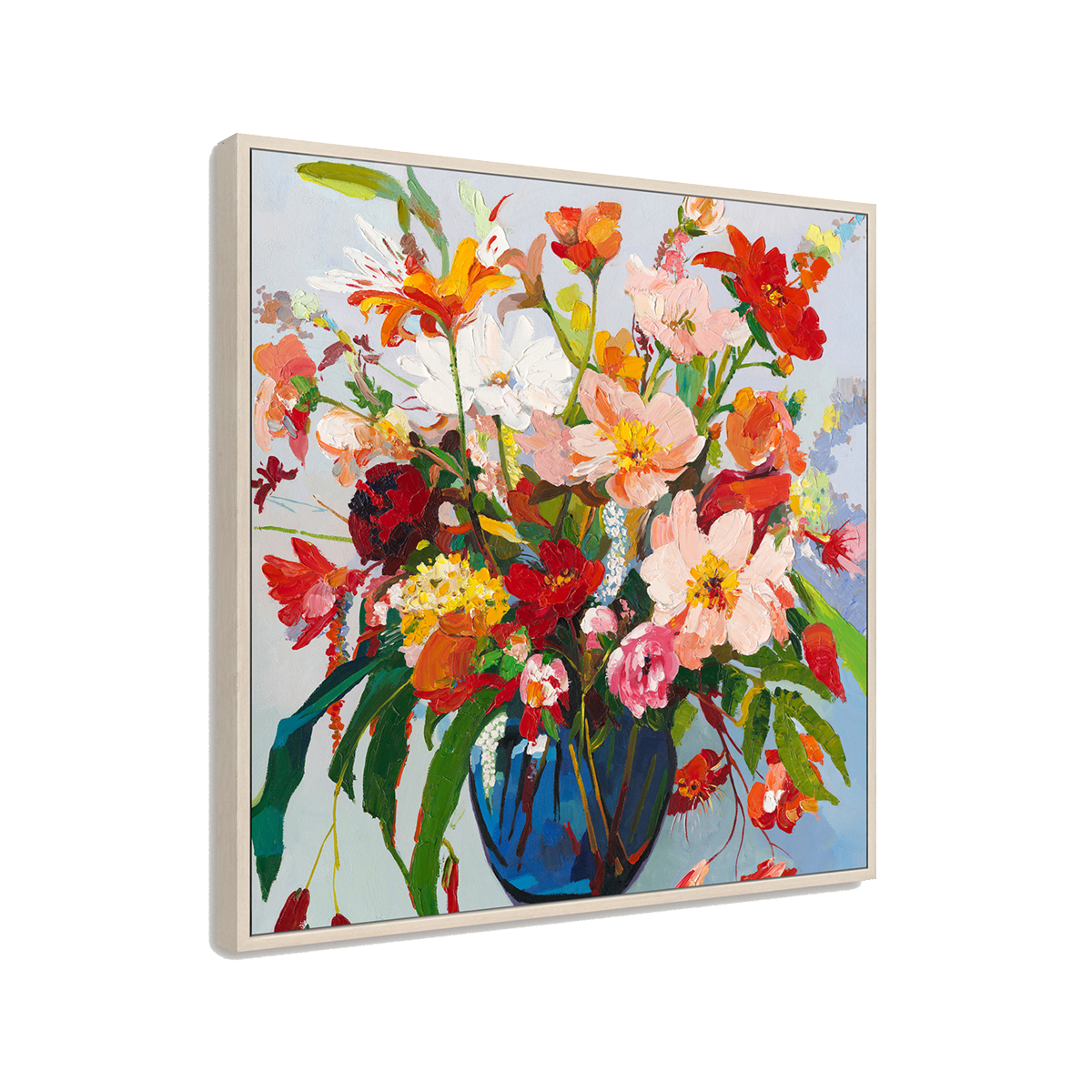 Vibrant Floral Bouquet Oil Painting #P4012