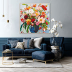 Vibrant Floral Bouquet Oil Painting #P4012
