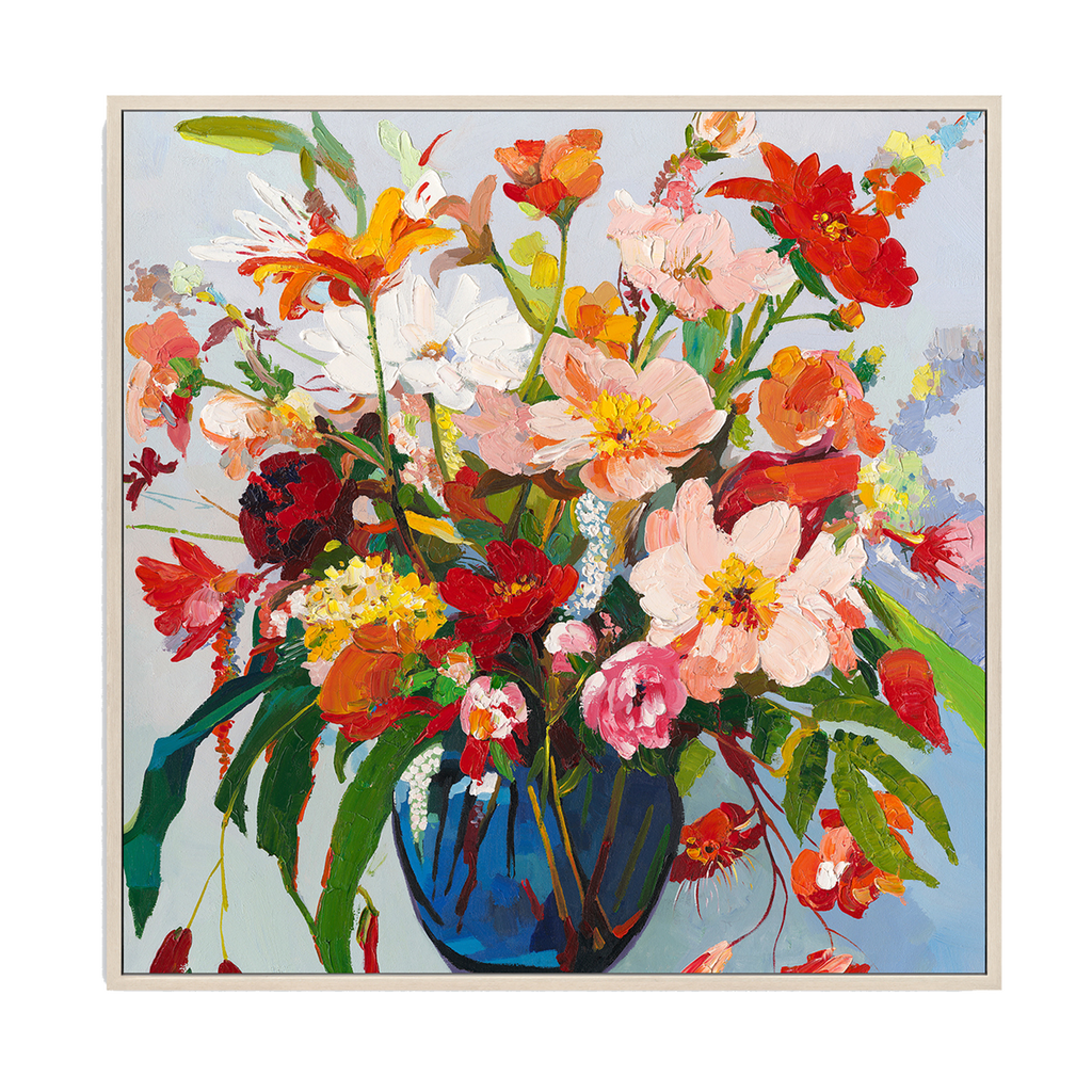 Vibrant Floral Bouquet Oil Painting #P4012
