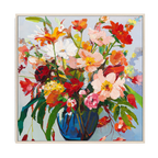 Vibrant Floral Bouquet Oil Painting #P4012