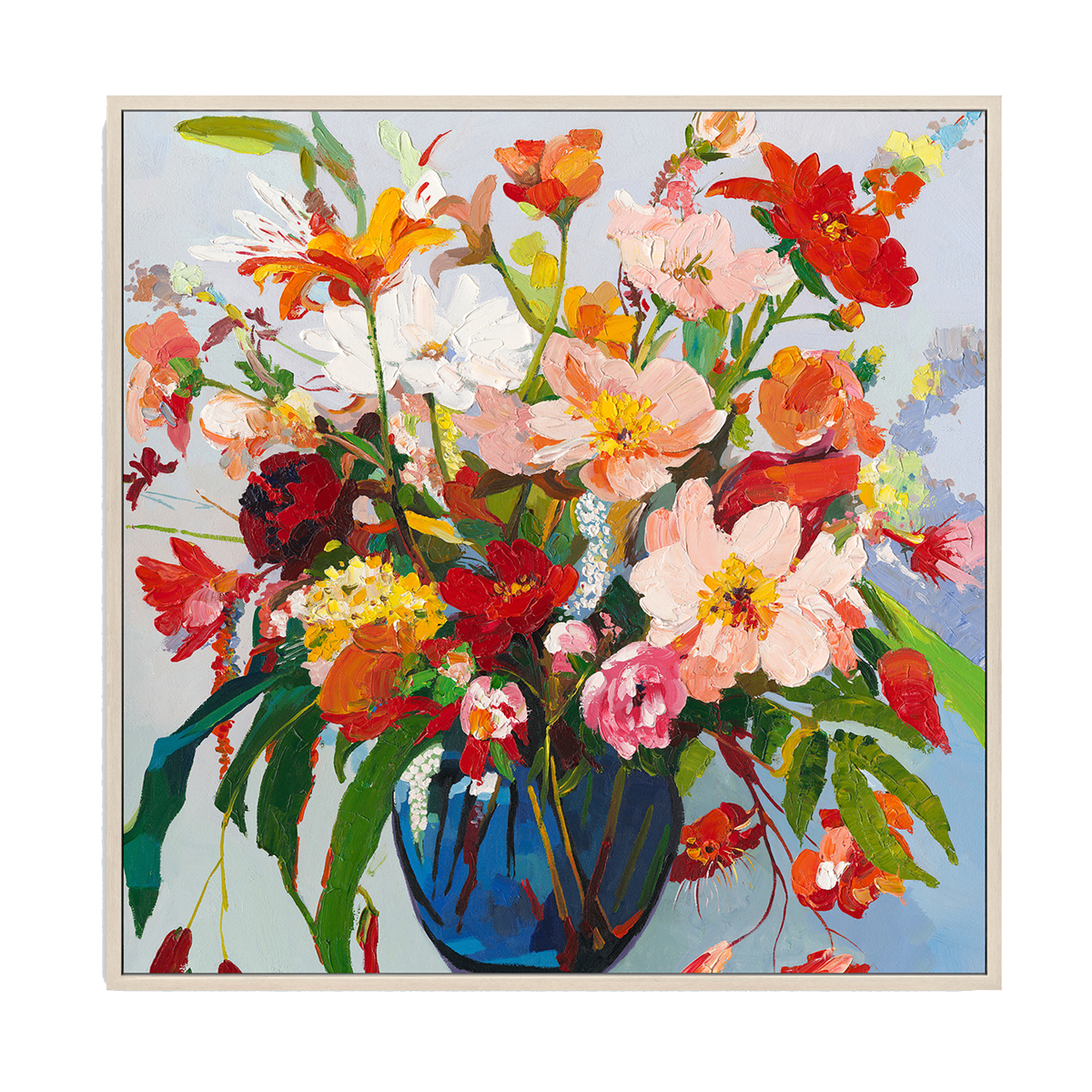Vibrant Floral Bouquet Oil Painting #P4012