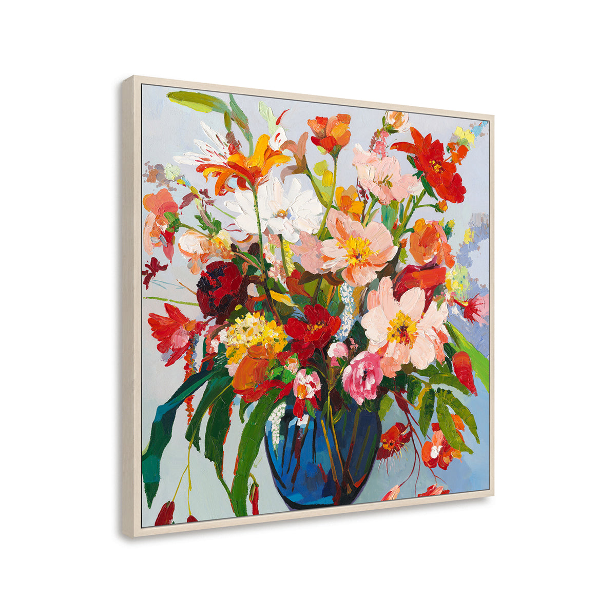 Vibrant Floral Bouquet Oil Painting #P4012