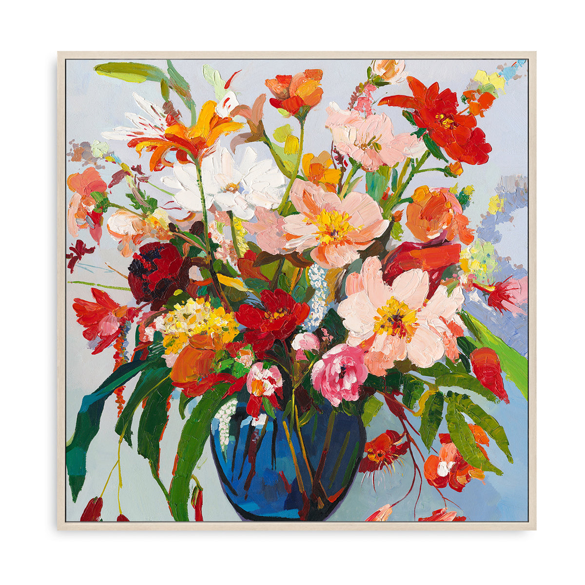 Vibrant Floral Bouquet Oil Painting #P4012