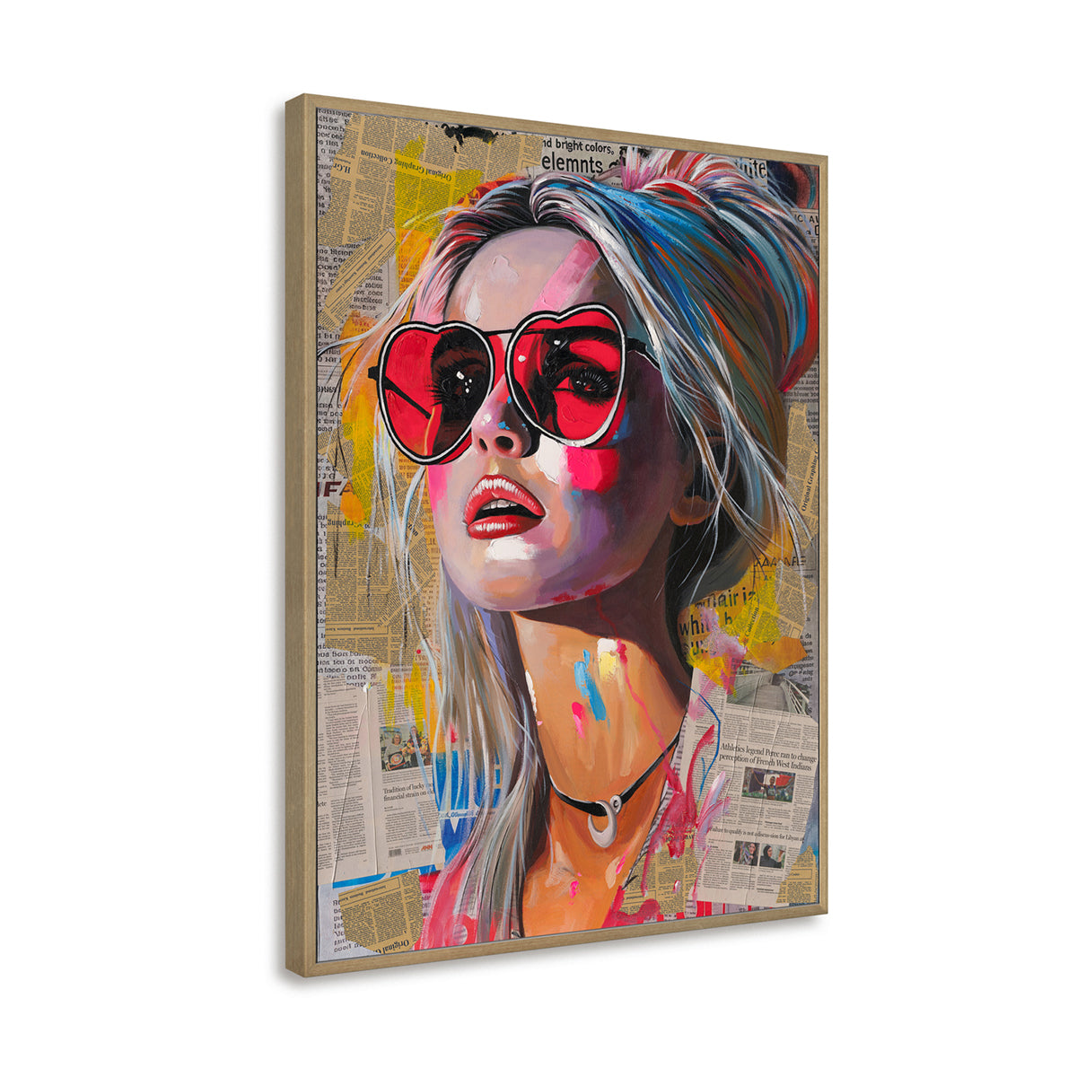 Cool Grey Abstract Female Portrait Art #P4017