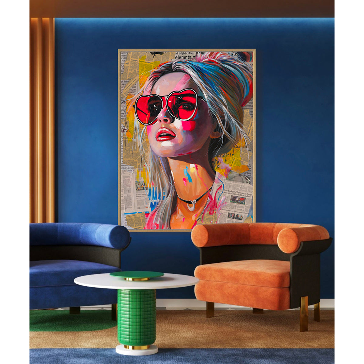 Cool Grey Abstract Female Portrait Art #P4017