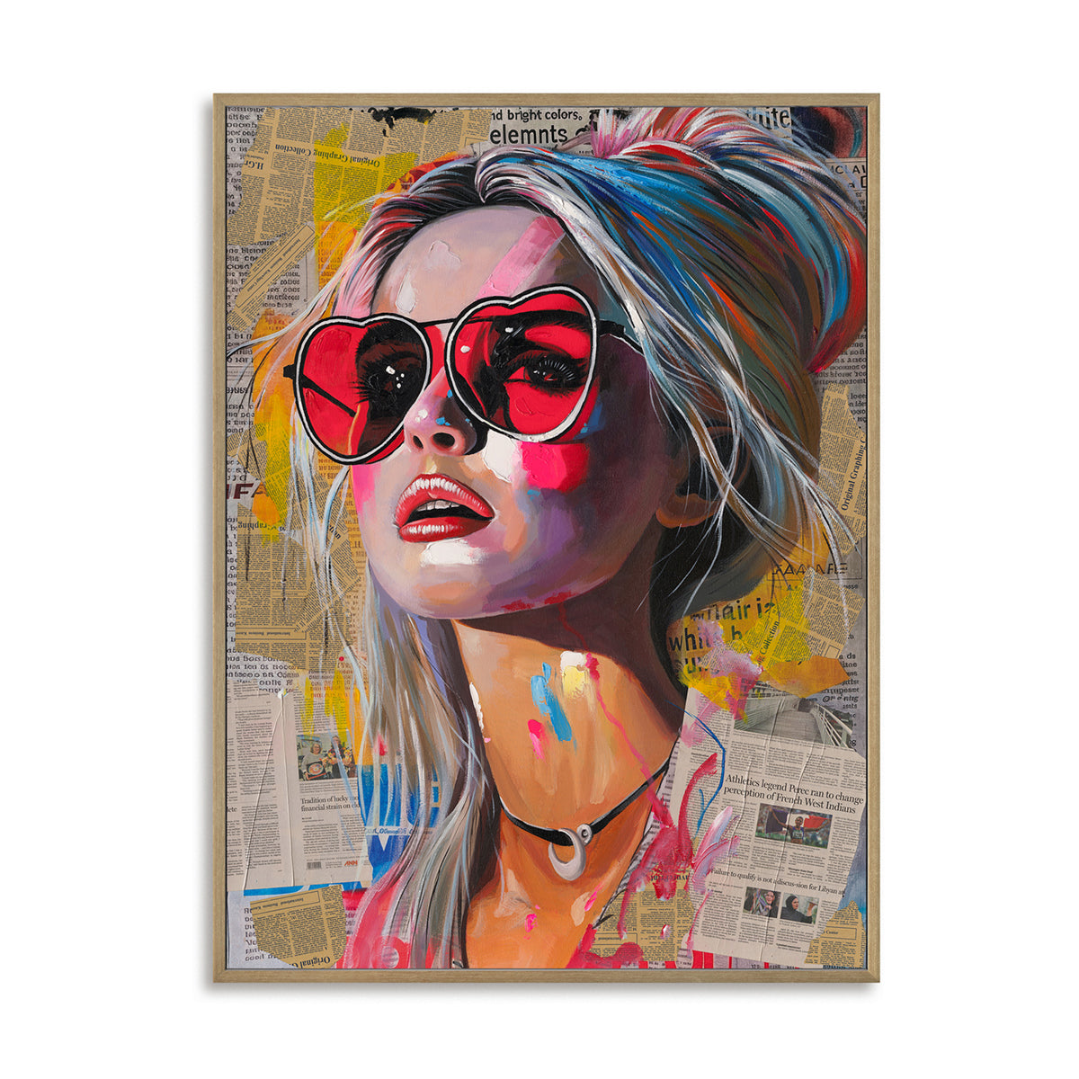 Cool Grey Abstract Female Portrait Art #P4017