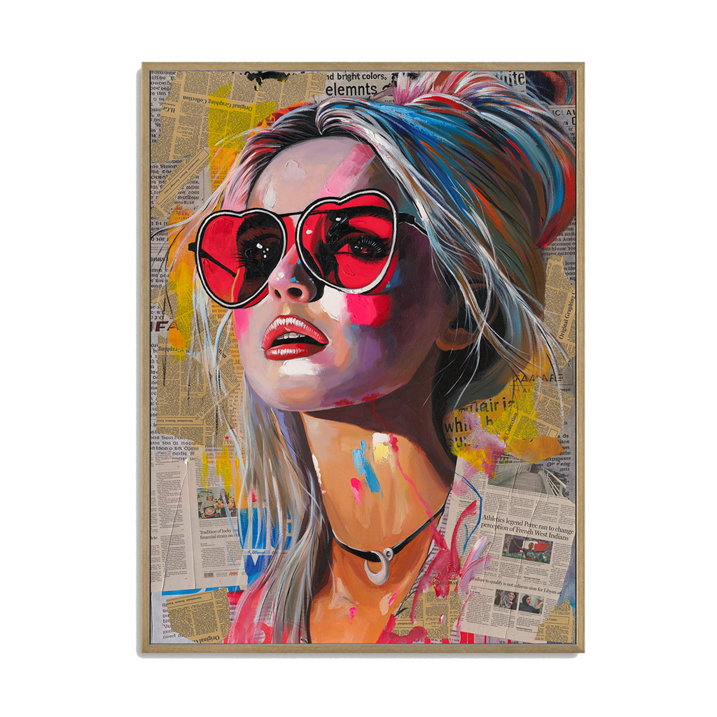 Cool Grey Abstract Female Portrait Art #P4017