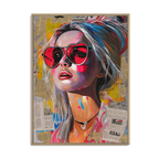 Cool Grey Abstract Female Portrait Art #P4017