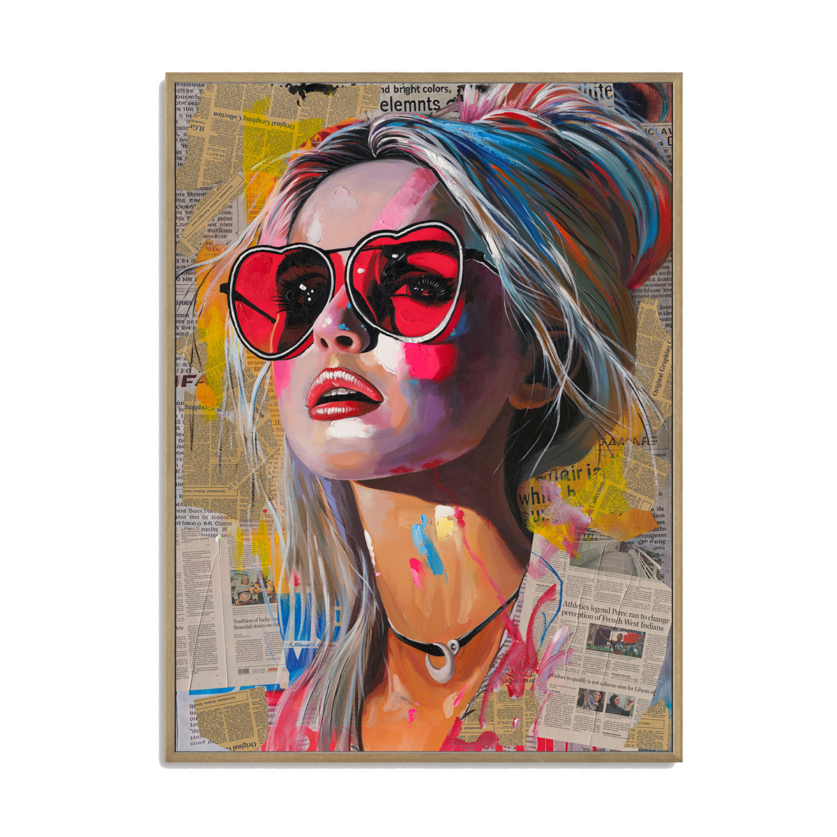 Cool Grey Abstract Female Portrait Art #P4017
