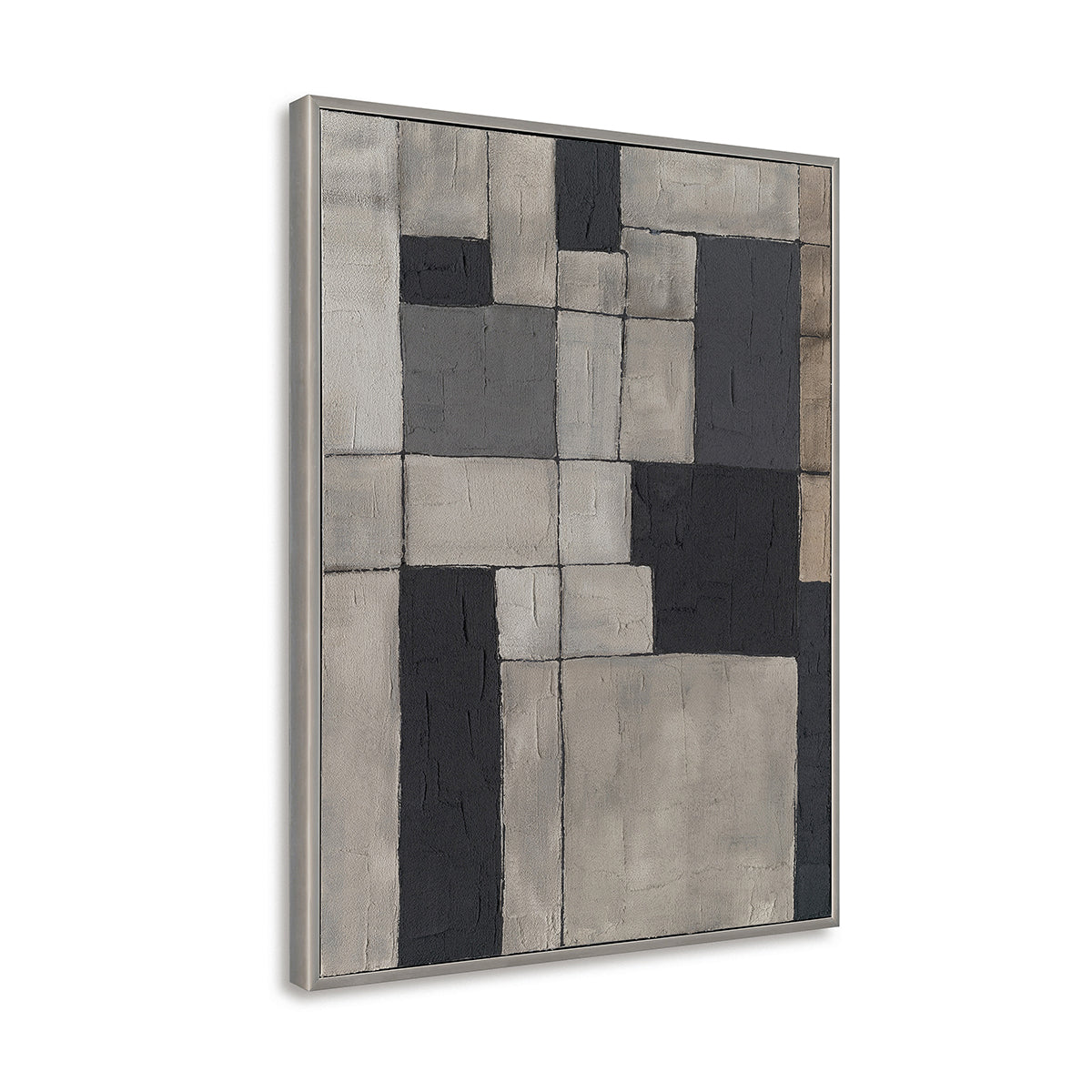 Geometric Grey Black Abstract #P4505