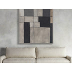 Geometric Grey Black Abstract #P4505