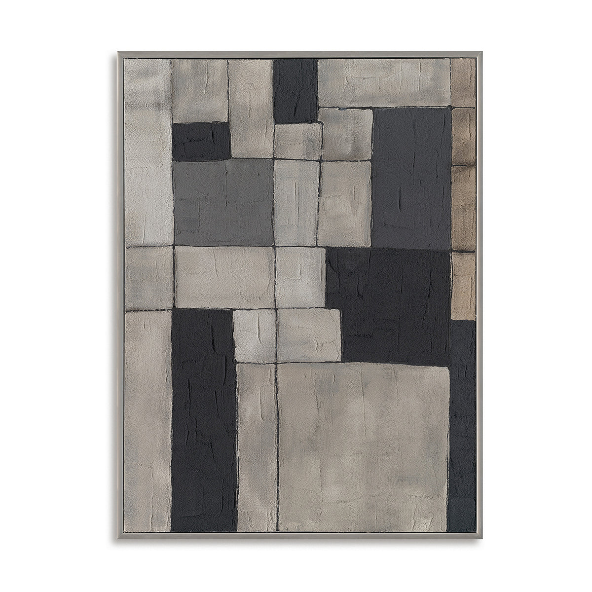 Geometric Grey Black Abstract #P4505