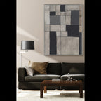 Geometric Grey Black Abstract #P4505