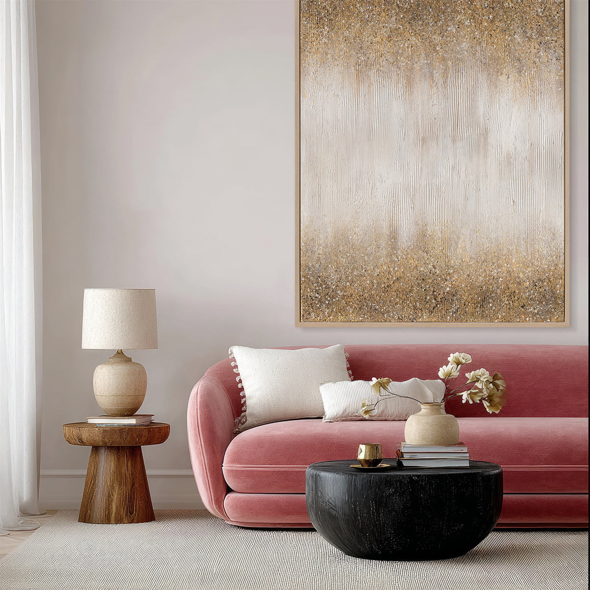 Gold Gradient Textured Art #P4506