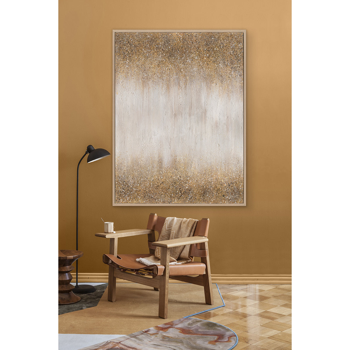 Gold Gradient Textured Art #P4506