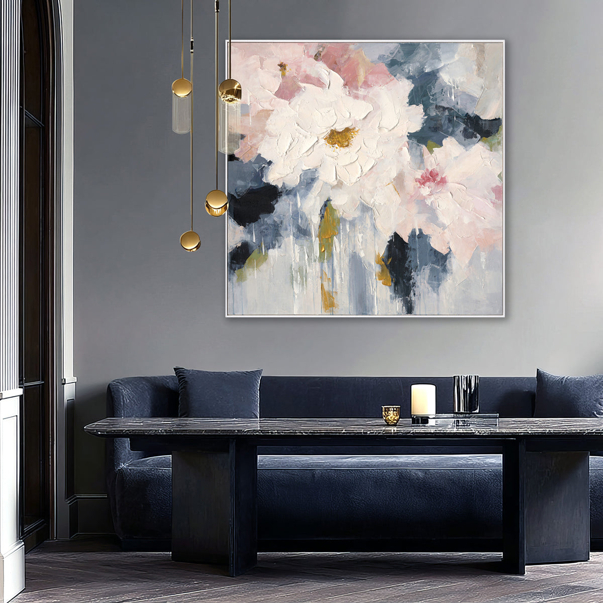 Soft Floral Oil Painting #P4582