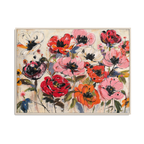 Pink & Orange Abstract Floral Painting #P4657