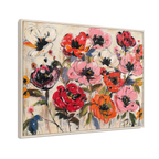 Pink & Orange Abstract Floral Painting #P4657