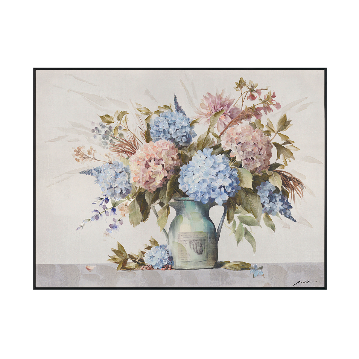 Blue Serenade Rustic Floral Harmony #M6889