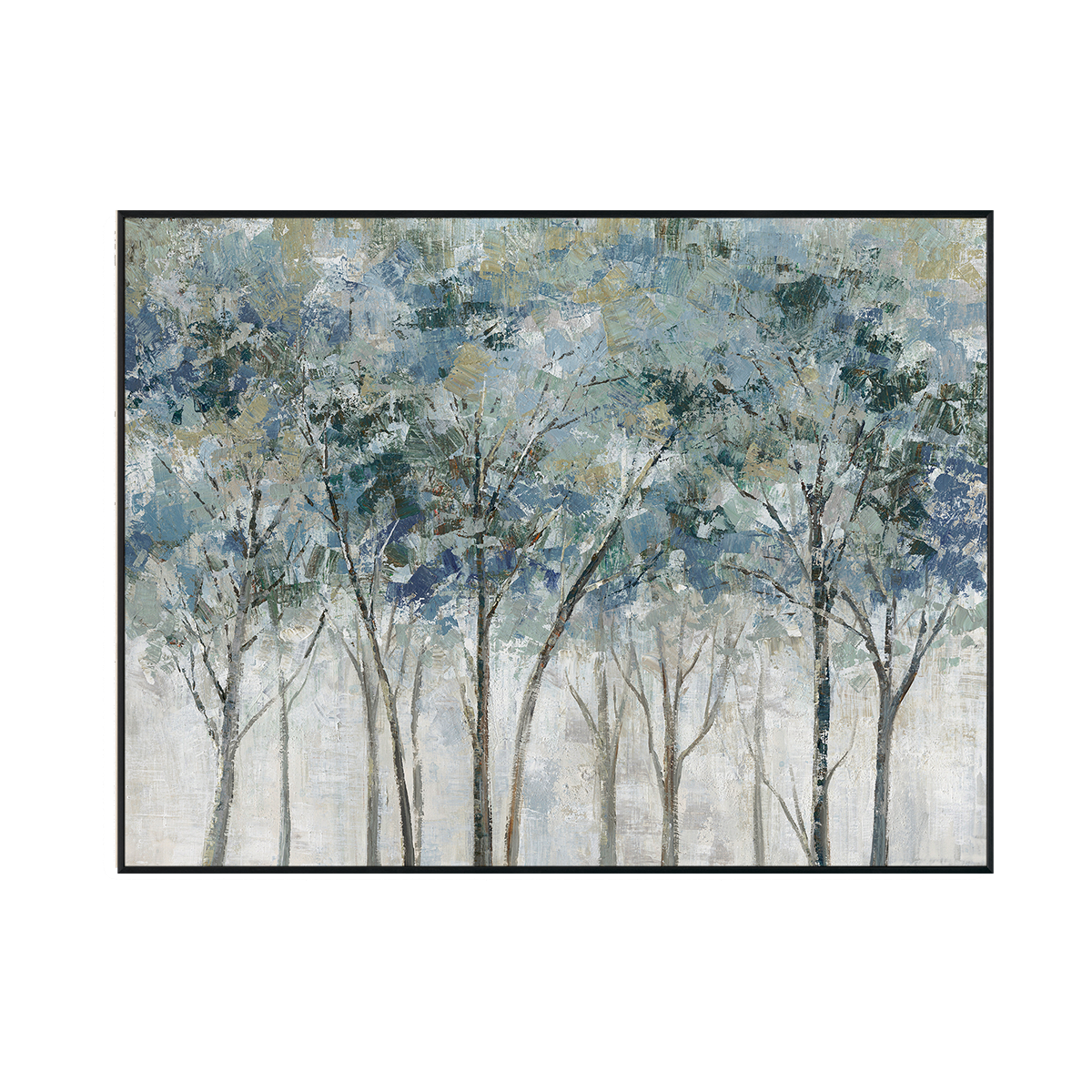 Forest Whispers Abstract Trees Painting #M0594