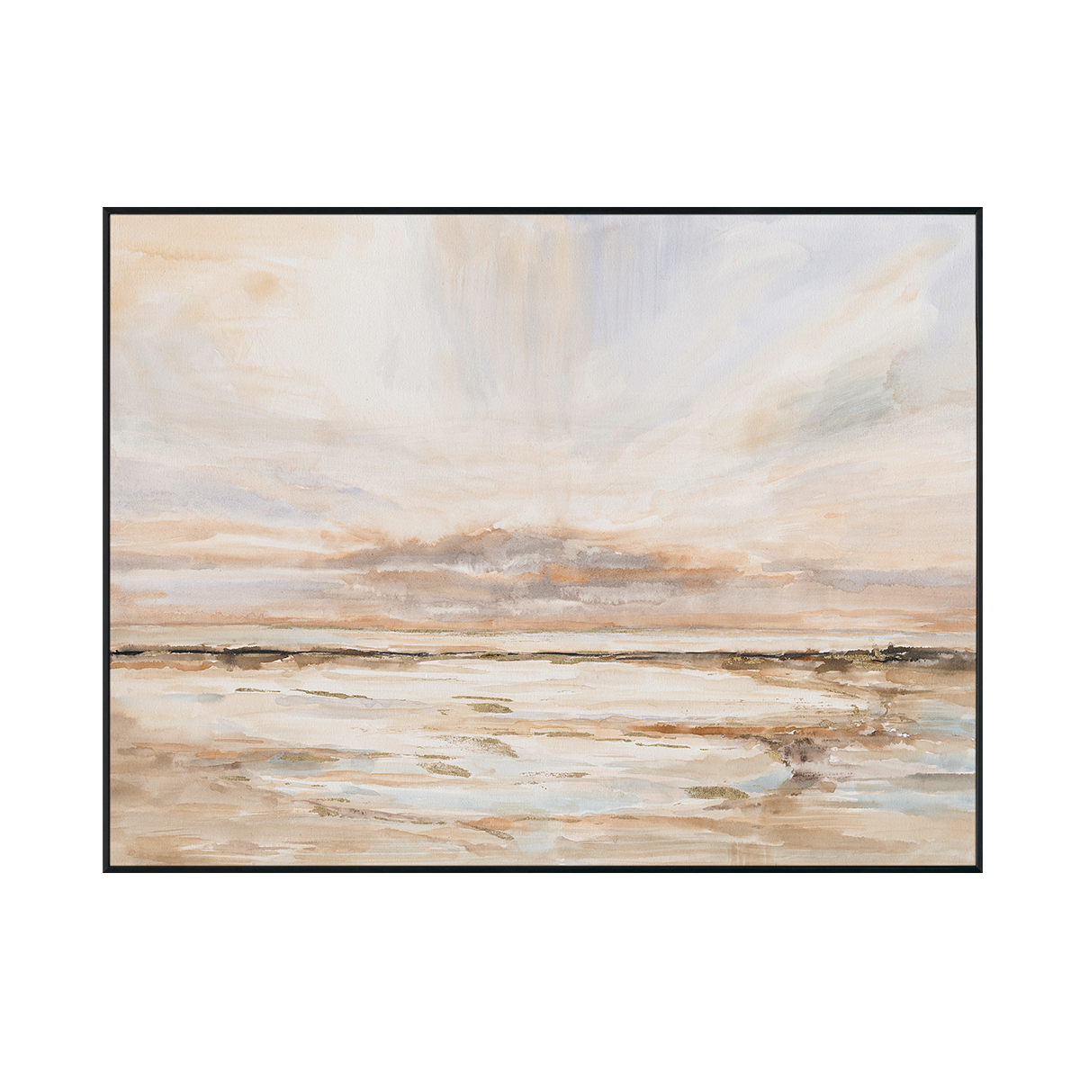 Dawn Glow Abstract Seascape Painting #M3628