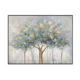 Golden Canopy Abstract Tree Painting #M3708