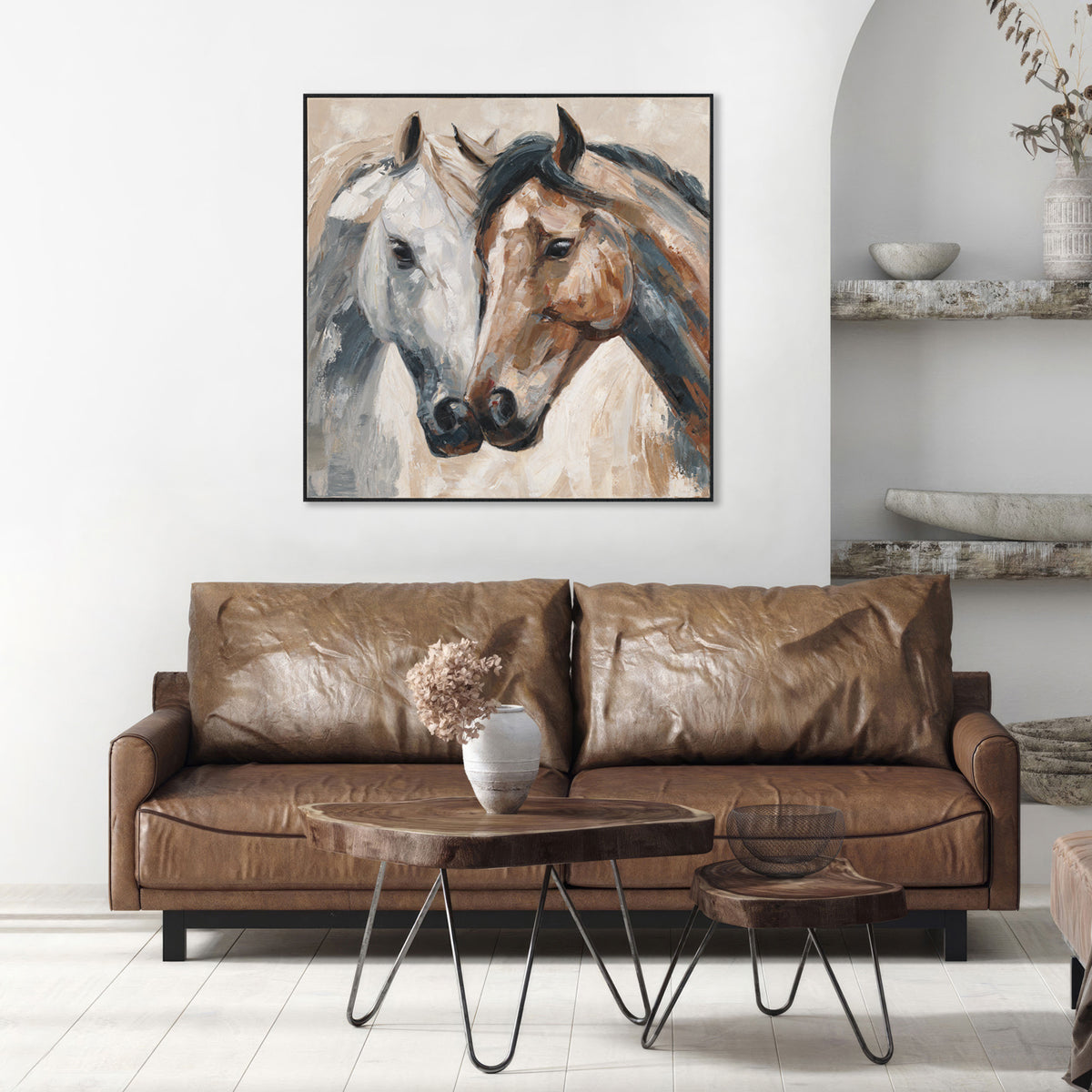 Whisper Bond Horse Duo Painting #P4692