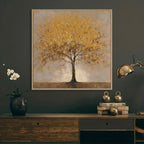 Golden Tree Oil Painting for Home Décor #P4694
