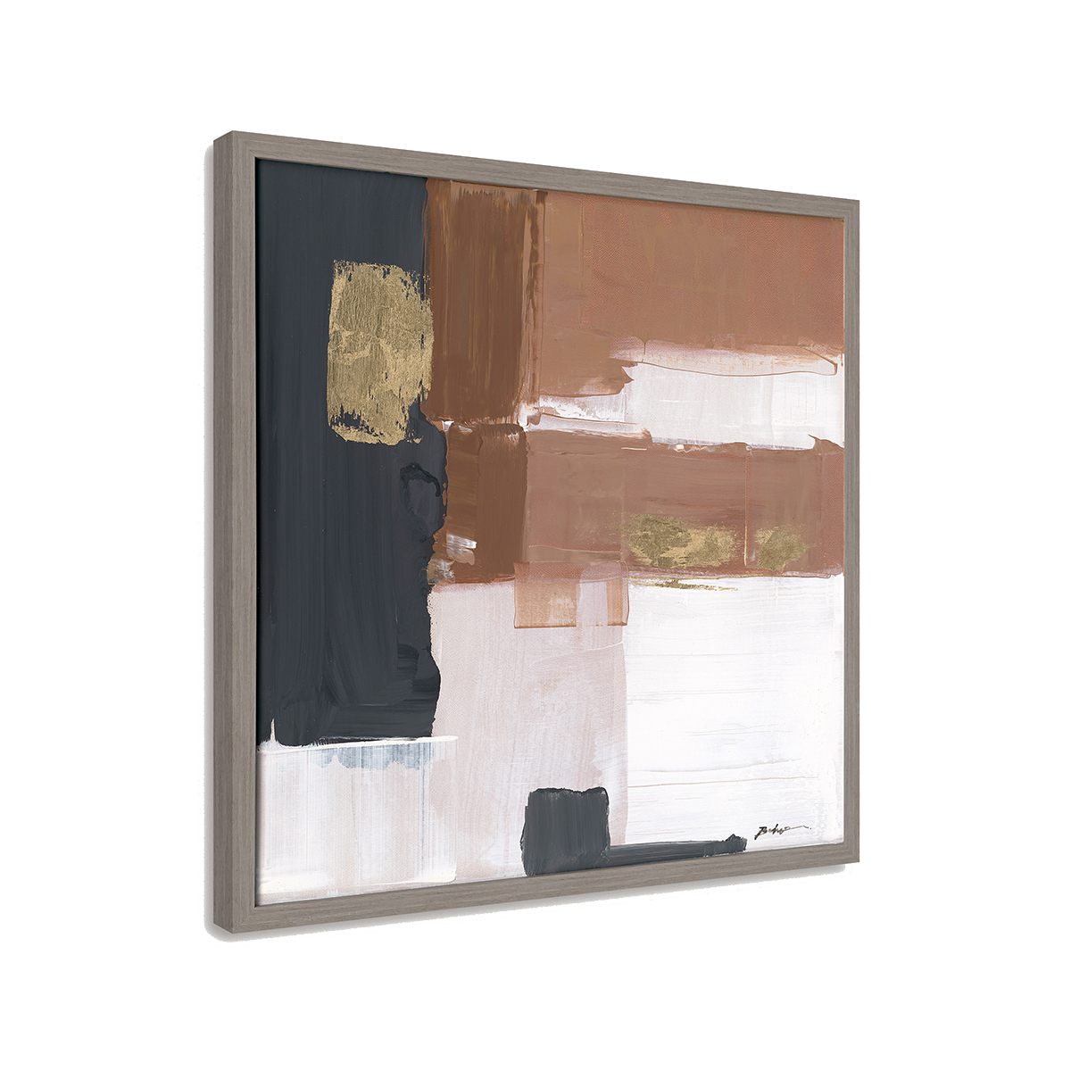 Copper Glow Abstract Painting #P5537