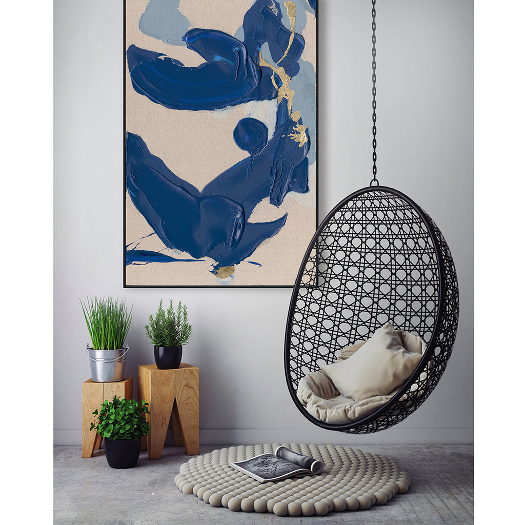 Serenity in Blue Textured Abstract #P5550