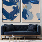 Serenity in Blue Textured Abstract #P5550