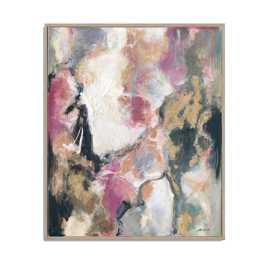 Pink Gold Abstract Textured Art #P5740