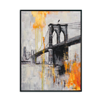 Urban Bridge Abstract Oil Painting #P5929