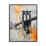 Flame City Bridge Urban Painting #P5929