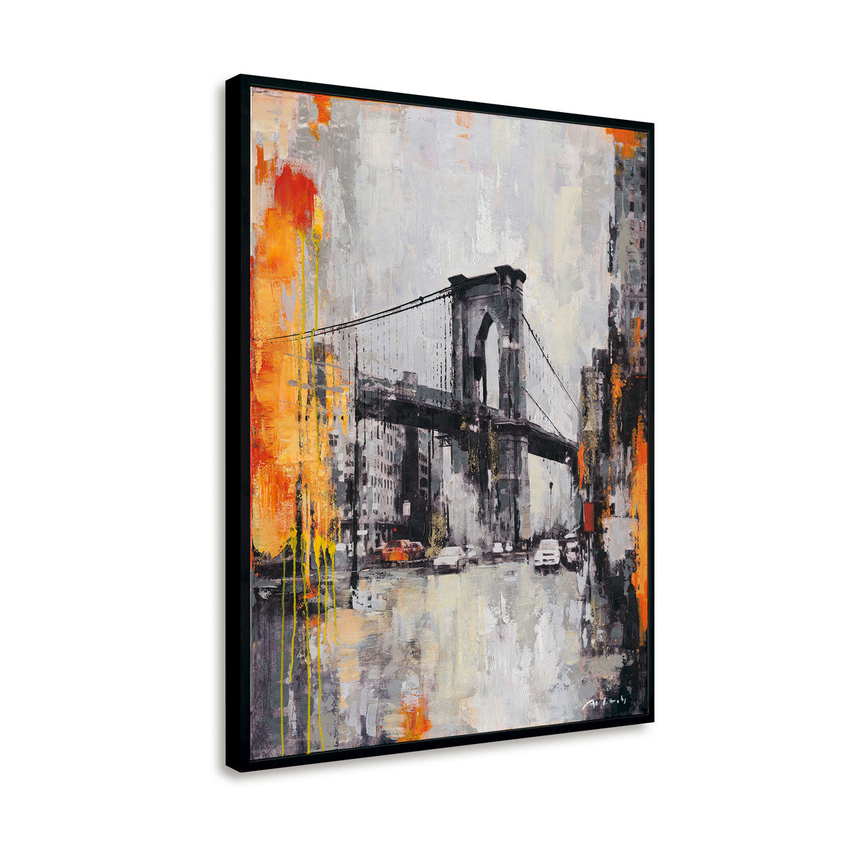 City Bridge Expressionist Wall Art #P5930