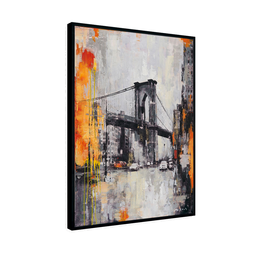 City Bridge Expressionist Wall Art #P5930