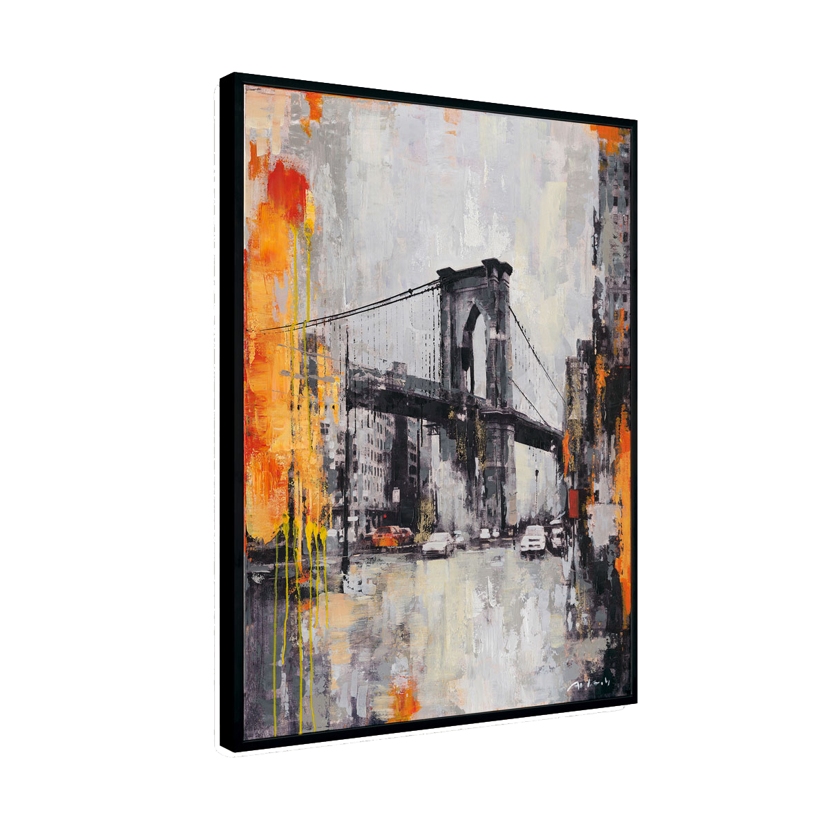 City Bridge Expressionist Wall Art #P5930