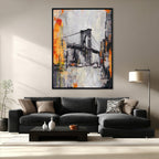 City Bridge Expressionist Wall Art #P5930