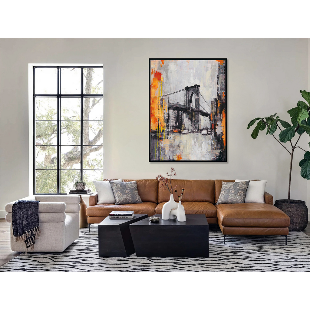 City Bridge Expressionist Wall Art #P5930