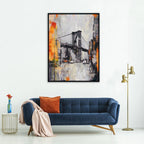 City Bridge Expressionist Wall Art #P5930