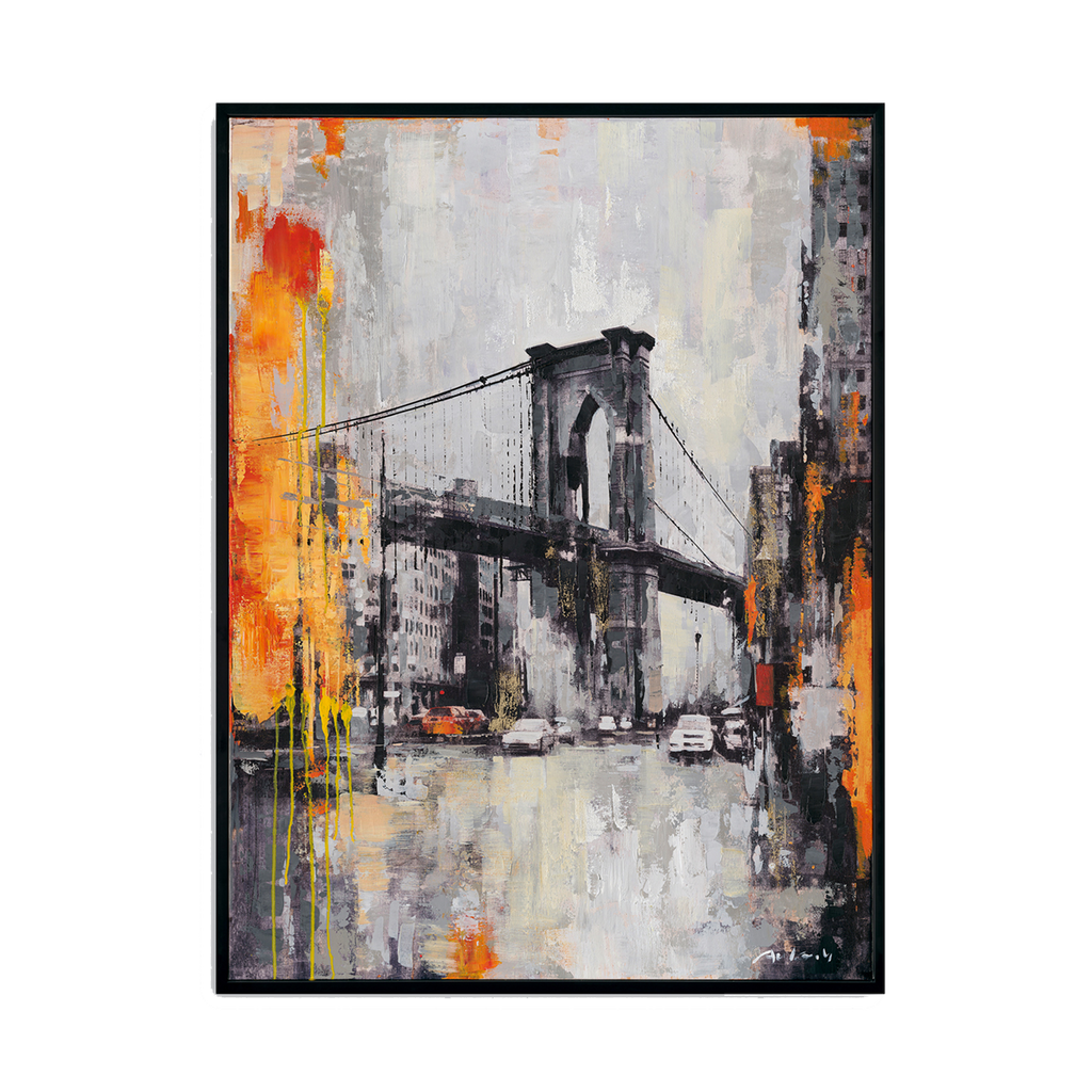 City Bridge Expressionist Wall Art #P5930