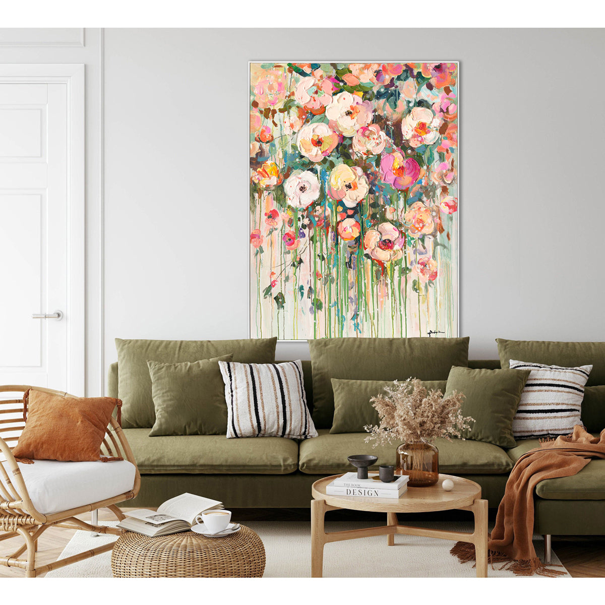 Dreamy Floral Cascade Wall Art #P6211