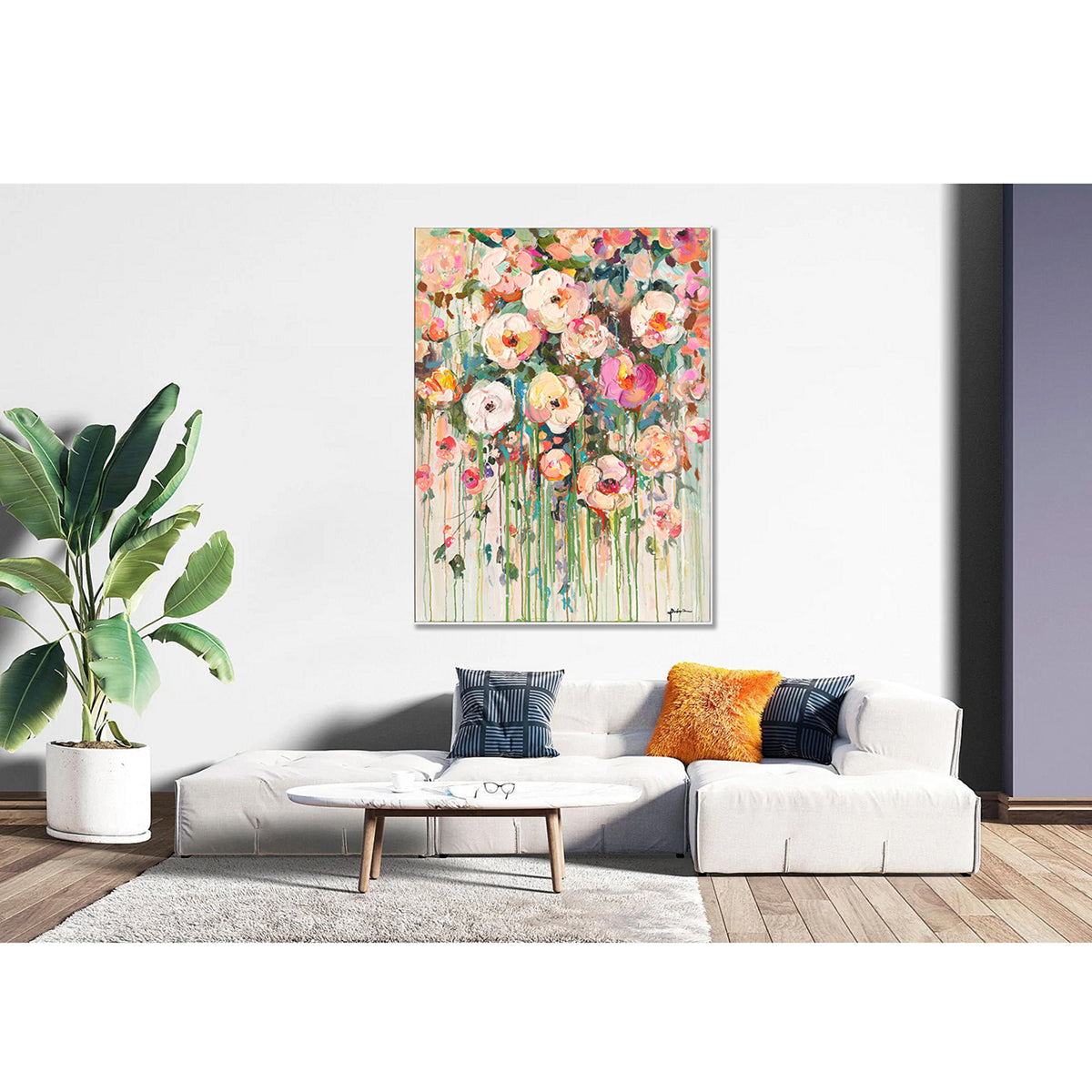 Dreamy Floral Cascade Wall Art #P6211