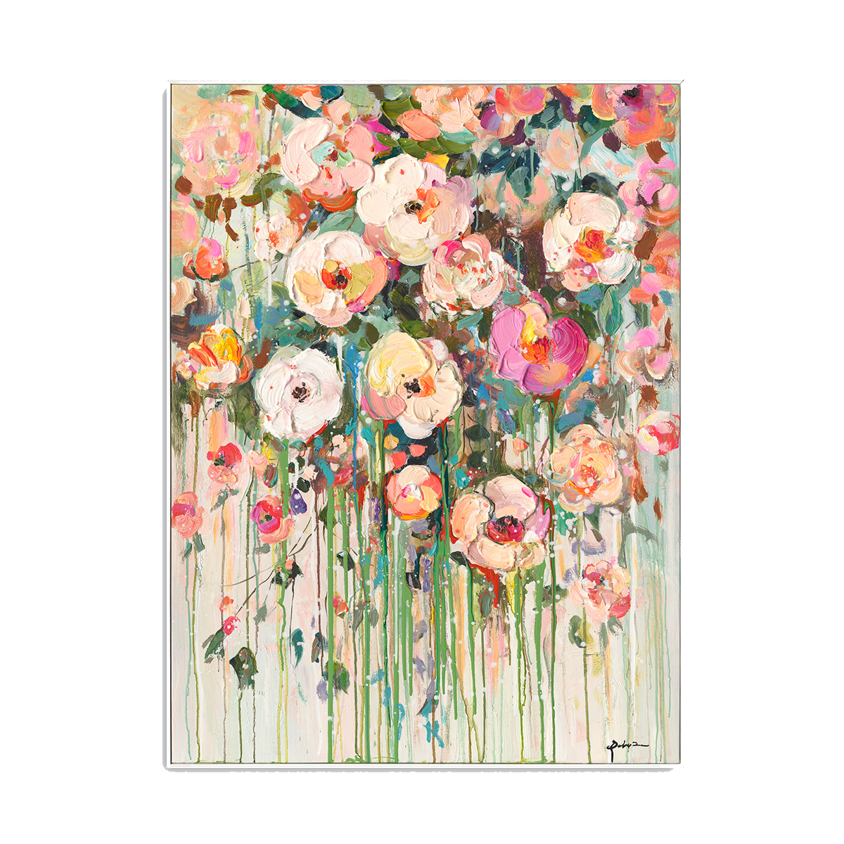 Dreamy Floral Cascade Wall Art #P6211