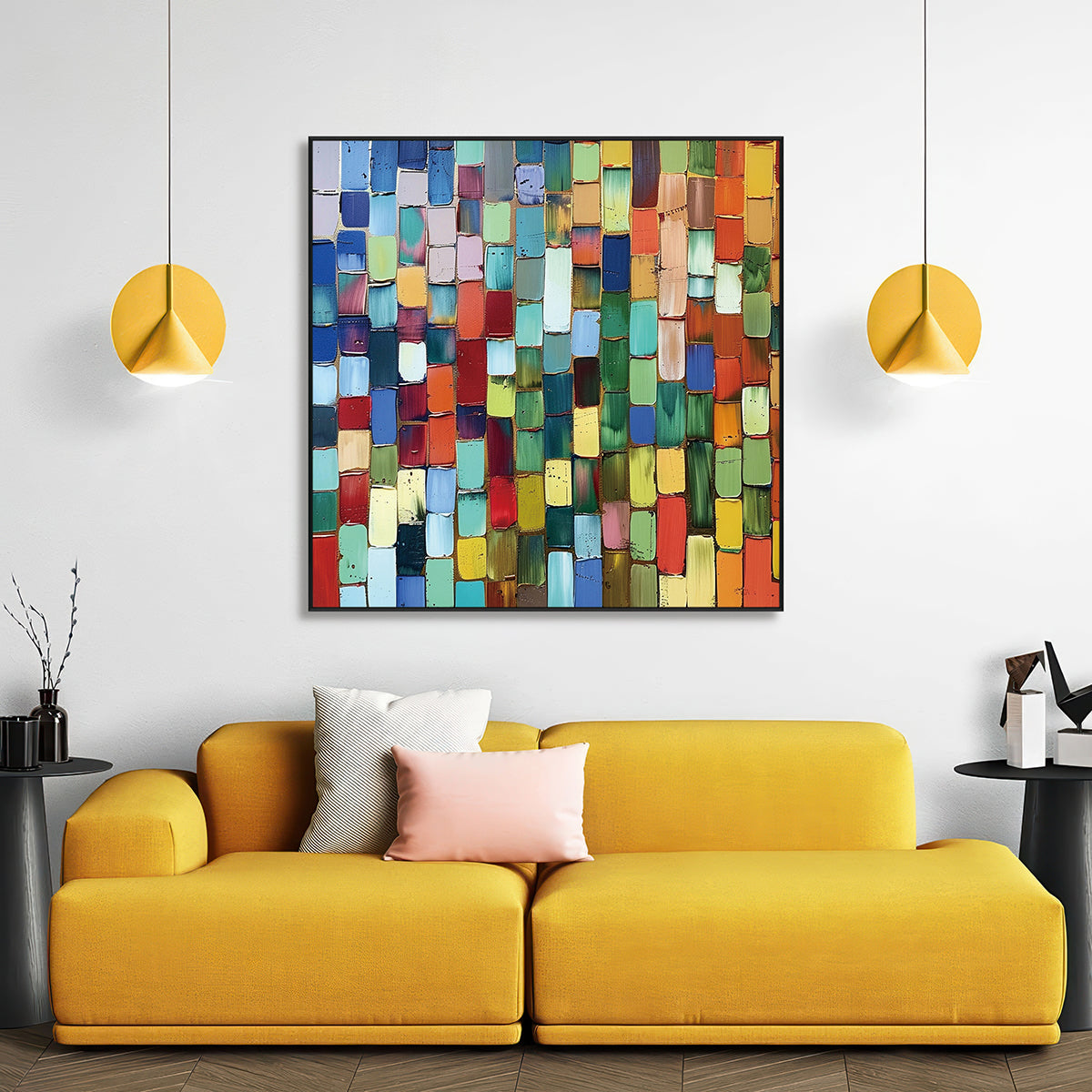 Chromatic Mosaic Abstract Painting #PFH2
