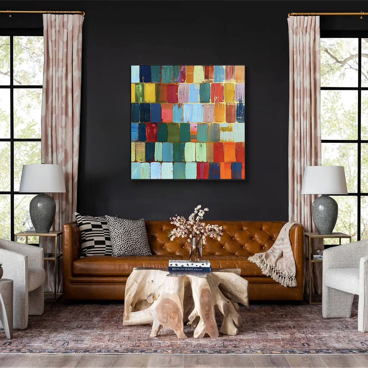 Prism Mosaic Colorful Abstract Painting #PFH3